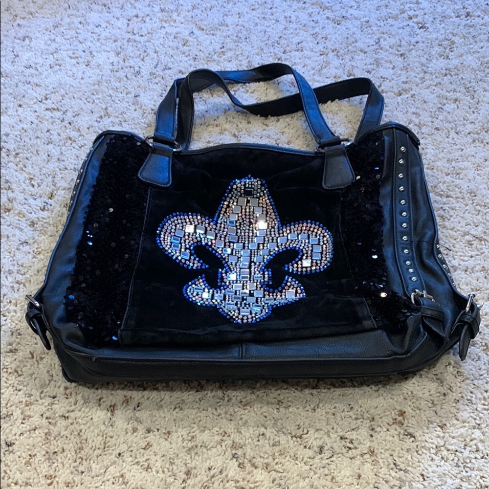 Black Sequin Tote Bag